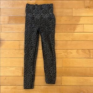 SHEIN Black Leopard Print Kids Leggings